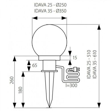 Вуличний світильник IDAVA 25 KANLUX 23510