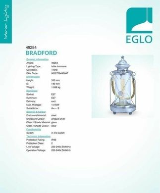 Настільна лампа Eglo BRADFORD 49284