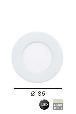 Точковий світильник FUEVA 5 d8,6 LED NW WH Eglo 99147