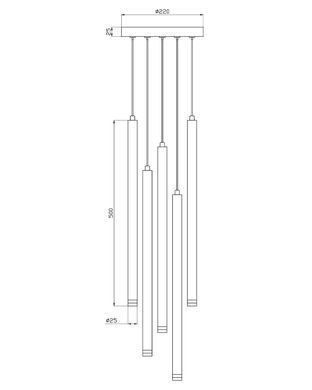 Люстра Edlin PLP2412-5B Locus